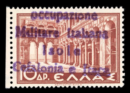 Stamp of Italy » Italian Occupations WWII » Cefalonia and Itaca 1941, Italy ITACA greek stamp 10d red brown overprint