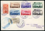 Stamp of Aerophilately » Zeppelins 1933 Graf Zeppelin sent to Germany with Zeppelin 3l to 20l plus a 2l75 all tied by blue Tripoli "Posta Aerea Zeppelin" cds