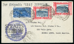 Stamp of Aerophilately » Zeppelins 1933 (May 29) Graf Zeppelin cover to Argentina with two Zeppelin 10l and a 1l25