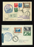 Stamp of Aerophilately » Zeppelins 1933 (May 29) Picture postcard sent by Graf Zeppelin registered to Argentina with Zeppelin 15l