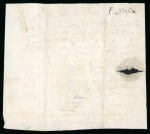 Stamp of Italian States » Papal States 1852 1/2 baj vertical tête-bêche pair (pos. 13 & 18) on piece tied by Ferrara 9 MAR 52 cds