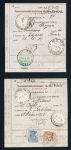 Stamp of Italy » Italian Colonies and Possessions » Cyrenaica (Cirenaica) 1924 Postage due for money orders, complete set used on four money order slips from Cyrenaica.
