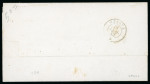 Stamp of Italian States » Sardinia 1853 (Jul 18) circular sent from Turin to Genoa franked with a pair of 1851 5 centesimi intense black