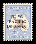 Stamp of New Guinea 1915-16 1st wmk Crown over A £1 brown & ultramarine