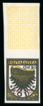 Stamp of Italy » Italian Colonies and Possessions » Aegean Islands 1934 Airmail 90c black and yellow imperf. proof with "SAGGIO" overprint