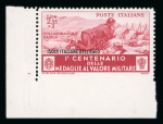 Stamp of Italy » Aegean Islands 1934 Medals 2l55+2l mint n.h. lower left corner marginal showing variety imperf. at foot