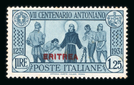 Stamp of Italy » Italian Colonies and Possessions » Eritrea 1931 San Antonio 1l25 mint n.h. with "ERITREA" double overprint