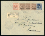 Stamp of Italy » Post Offices Abroad » Italian Post China » Italian Post China Peking 1918 (May 6) envelope sent from Beijing franked with 25 cent blue with double local overprint