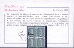 Stamp of Italy » Post Offices Abroad » Levant 1874 Estero 1 cent mint n.h. block of four, heavily off-centre overprint
