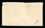 Stamp of Italy 1947, "Democratic" series, 10 lire orange imperforate in horizontal pair, used