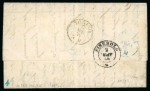 Stamp of Italian States » Sardinia 1854 (Apr 1) entire letter from Perosa on Switzerland Geneva and franked 1853 40 cents pink