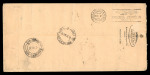 Stamp of Aerophilately » Zeppelins 1933 Zeppelin complete set on envelope sent registered airmail to Argentina