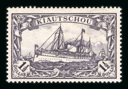 Stamp of China » Foreign Post Offices » German Post Offices » Kiautschou Kiautschou 1905 $1 1/2 without wmk mint o.g.
