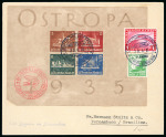 Stamp of Aerophilately » Zeppelins 1935 7th Europe-South America flight with 1935 "Ostropa"