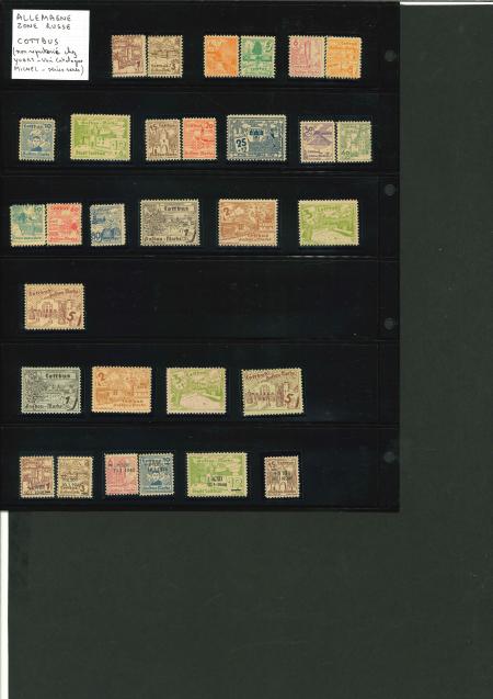Stamp of Germany » Local Issues 1945 1945, Cottbus and Strausberg collection of 53 stamps