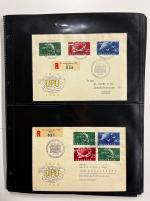 Stamp of Thematics 1891-1960s UPU collection of covers on stock pages, commencing with Austria 5k on scarce printed 1891 Congress of Vienna