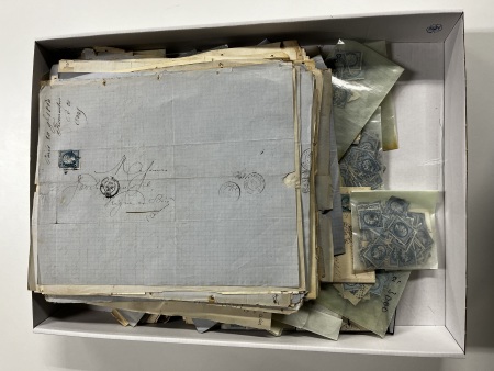 Stamp of France » Collections 1854-1876, forte accumulation de plusieurs milliers de "bleus" oblit