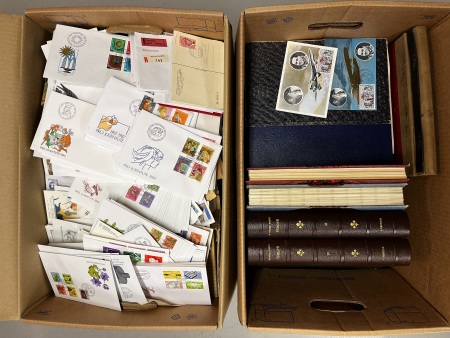 Stamp of Large Lots and Collections All World :1850-1980, in two big and heavy boxes thousands