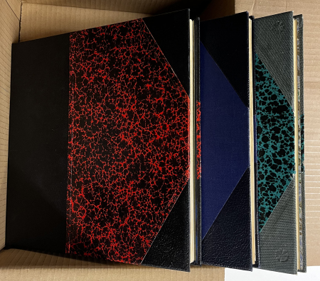 Stamp of France » Collections 1871-1876, dans deux beaux albums avec reliure personnelle,