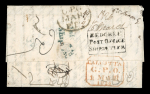 Stamp of India » Postal History Pre stamp 1819 and 1826 entires to Calcutta, Kedgeree Ship Letter