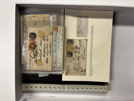 Stamp of India » Postal History 1860-70s cover accumulation mostly to UK