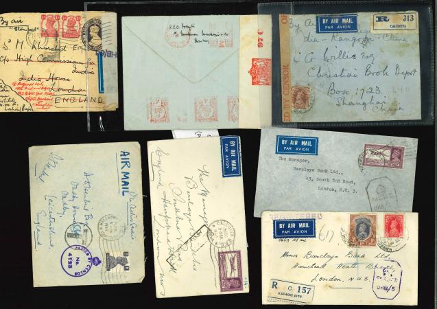 Stamp of India » Postal History WW2 Censored Mail stamped and stampless accumulation