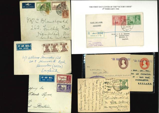 Stamp of India » Postal History King George VI postal history and Stationery