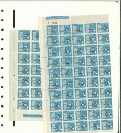 Stamp of Venezuela Venezuela 1940-50s Fiscal issues A.B.N. Specimen multiples 
