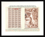 Stamp of Ireland » 1922-23 Thom Three-Line Overprints (T47-T61) 2s6d Chocolate-Brown – Complete Sheet of 40, Plate 3/5 Left (State 2) & Plate 3A Mint. A magnificent sheet featuring some toning and hinge reinforcements, but of exceptional interest due to its multiple key varieties: po