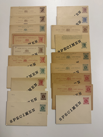 Stamp of Hong Kong Hong Kong QV to KGVI specimen stationery 