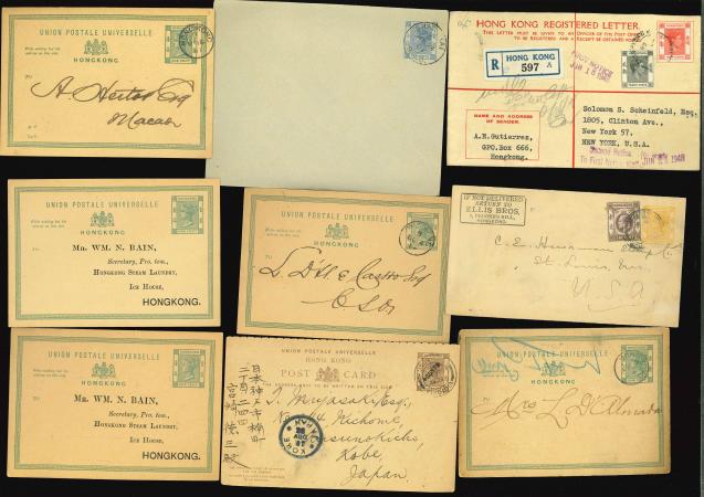 Stamp of Hong Kong Hong Kong  postal stationery Queen Victoria to KGVI accumulation unused and used