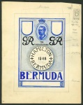 Stamp of Bermuda Bermuda three early 1950s artist eassys for unadopted designs