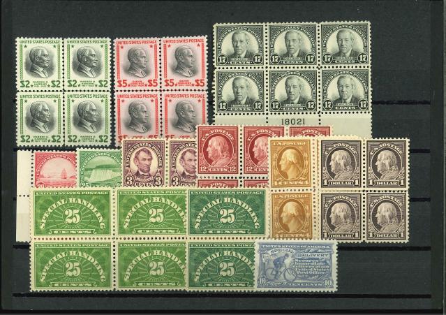 Stamp of United States » Collections United States accumulation 1910-30s multiples mint
