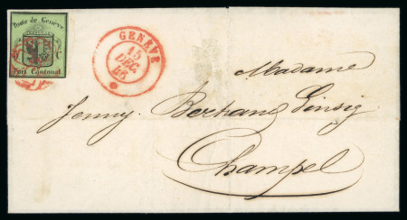 Stamp of Switzerland / Schweiz » Kantonalmarken » Genf 1846, kleiner Adler auf Faltbrief