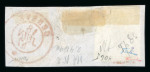 Stamp of Switzerland / Schweiz » Kantonalmarken » Genf 1847, grosser Adler gelbgrün auf kleinem Briefstück,
