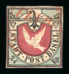 Stamp of Switzerland / Schweiz » Kantonalmarken » Basel 1845, Basler Taube, in der 2. Auflage