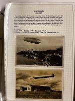 Stamp of Aerophilately » Zeppelins All World – 1928–1939 Zeppelin Post An exceptional and highly specialised collection of Zeppelin flights, neatly mounted and meticulously written up across more than 360 album pages, housed in five large ring binders. Th
