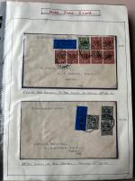 Stamp of Ireland » 1922-35 Overprint Collections 1923-1925 Overprint Airmail Usages: An attractive selection of forty-seven airmails and or first flights to Bagdad, Cairo, Marocco, Paris, Gaza in Palestine, Brussels and Amsterdam etc, all showing a fine array multiple