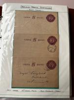 Stamp of Ireland » Postal Stationery 1922–1981 Postal Cards: A specialised collection of 83 unused and used postal cards, neatly arranged and written up on 42 album pages, and carefully housed in one album. The holding is practically complete for the period