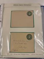 Stamp of Ireland » Postal Stationery 1924–1992 Envelopes: A specialised collection of over 155 unused and used postal stationery envelopes, neatly arranged and written up on over 80 album pages, and carefully housed in three albums. The holding is practical