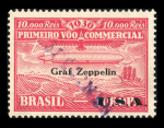 Stamp of Brazil » Collections, Lots etc. Condor private post Company : 1930, Zeppelin Michel n° Zp1/Zp8 and Zp10 all with "SPECIMEN" overprints
