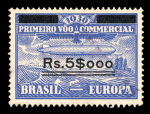 Stamp of Brazil » Collections, Lots etc. Condor private post Company : 1930, Zeppelin Michel n° Zp1/Zp8 and Zp10 all with "SPECIMEN" overprints
