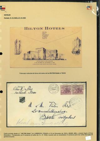Stamp of United States » Collections United States 1911-39 Hotel covers and cards to Switzerland