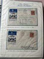 Stamp of Ireland » Airmails 1934 Railway Air Services – Irish Acceptance Flights Belfast to the UK and back. An attractive and meticulously mounted assembly of 80 flight covers, written up on album pages. The group includes a fine variety of specia