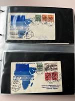 Stamp of Ireland » Airmails 1924–1933 First Flights – Ireland to Africa and Asia. An attractive and carefully mounted assembly of over 75 flight covers, neatly house in a blue cover album pages. The collection features flights to a wide range of de