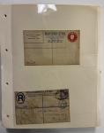 Stamp of Ireland » GB Used In Ireland 1874–1920 Postal Stationery for use in Ireland. An attractive and carefully mounted assembly of over 95 mostly unused registered envelopes, postal stationery envelopes and postal cards, neatly presented on album pages. T