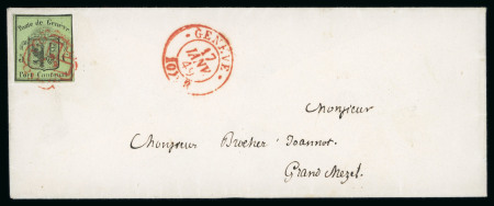 Stamp of Switzerland / Schweiz » Kantonalmarken » Genf 1849, kleiner Adler auf Briefumschlag