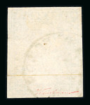Stamp of Switzerland / Schweiz » Sitzende Helvetia Ungezähnt » 1856-57 Berner Druck (III) 1856, 1 Fr. grau, 2. Berner Druckperiode