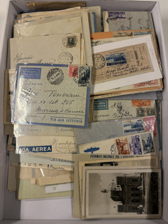 Stamp of Italy » Italy and Areas Collections and Lots 1912-1942 Italy - Italian Colonies 250+- covers & cards + 30 fiscal docs