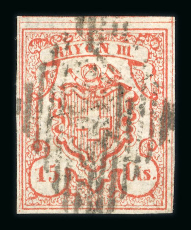 Stamp of Switzerland / Schweiz » Rayonmarken » Rayon III, kleine Ziffer (Cts.) 1852, Rayon III kleine Wertziffern Centimes, Type 9